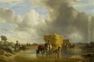 A Storm Rising At Harvest Time