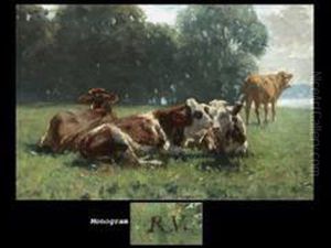Kuhe Auf Der Weide by Richard Voltz