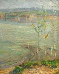River Landscape by Wilhelm Volz