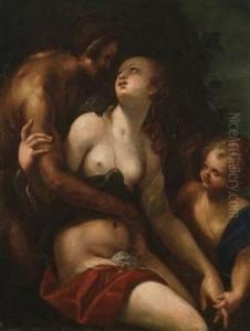 Jupiter And Antiope by Hans Von Aachen