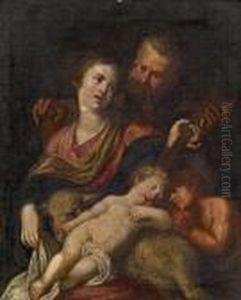 Heilige Familie Mit Johannesknaben by Hans Von Aachen