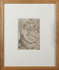 The Holy Mother And Infant With Angels
