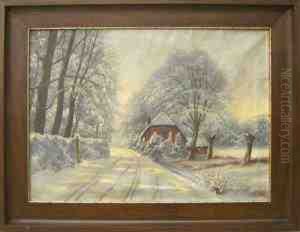 Winter Landscape by Carl Henry Von Ahrens