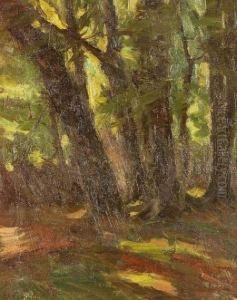 Forest Interior by Carl Henry Von Ahrens