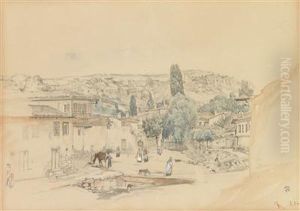 Dorfstrasse In Bosnien by Rudolf Ritter von Alt