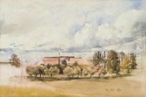 Landschaftsstudie by Rudolf Ritter von Alt