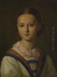 Portrait Of A Young Girl by Friedrich Ritter von Amerling