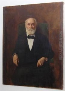 Portrait Eines Herren. 1890. by Baron Heinrich von Angeli