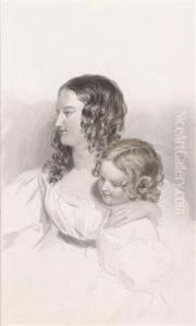 Three Portrait Studies From A Sketchbook By Alois Anreiter by Alois Von Anreiter