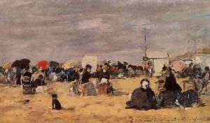 Trouville, Beach Scene VI by Eugene Boudin