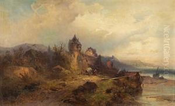Landscape From The Rhine - view 1