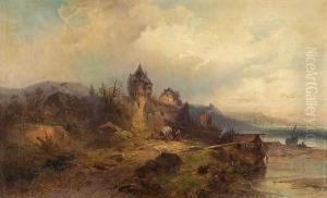 Landscape From The Rhine by Nicolai Von Astudin
