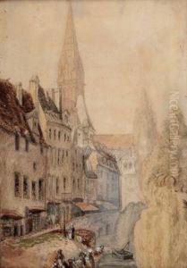 Gotische Kirche In Einer Deutschen Stadt by Nicolai Von Astudin