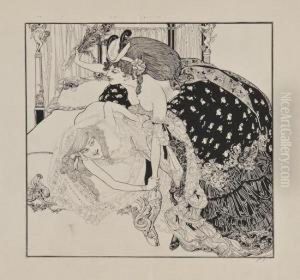 Erotic Plates by Franz von (Choisy Le Conin) Bayros
