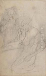 Galante Szene - Dame Im Neglige by Franz von (Choisy Le Conin) Bayros