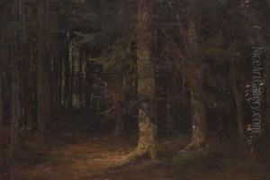 Waldinneres by Gustav Freiherr Von Bechtolsheim