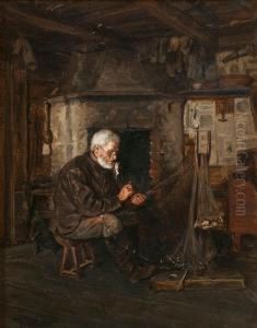 Repairing The Fishing Net by Adolf von Becker