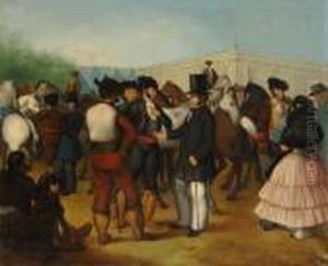 La Foire Aux Chevaux A Seville by Adolf von Becker