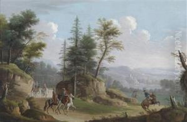 A Landscape With A Hunting Party - view 1