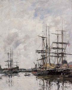 The Deauville Basin by Eugene Boudin