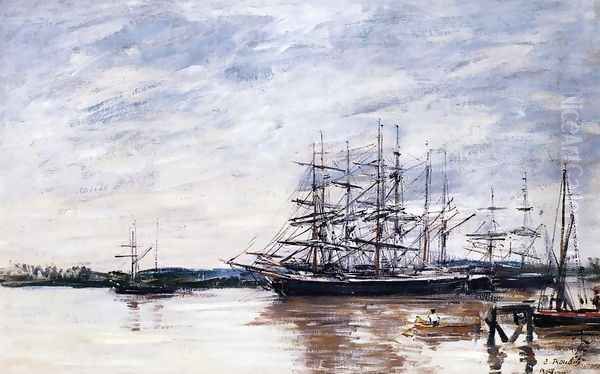 Three Masted Ship in Port, Bordeaux - view 1