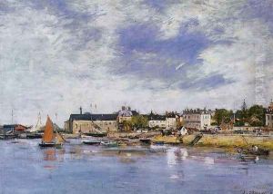 Trouville, the Port III by Eugene Boudin