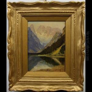 Lake & Mountain View by Ladislaus Von Benesch