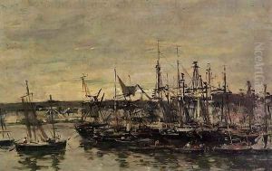 Portrieux, the Port by Eugene Boudin