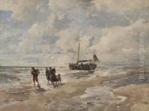 Shore View With Fisherfolk,
Ketch,
Andhorse Cart Shore View With Fisherfolk,
Ketch,
Andhorse Cart