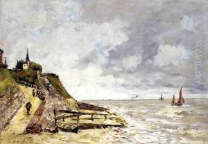The Shore and the Sea, Villerville by Eugene Boudin
