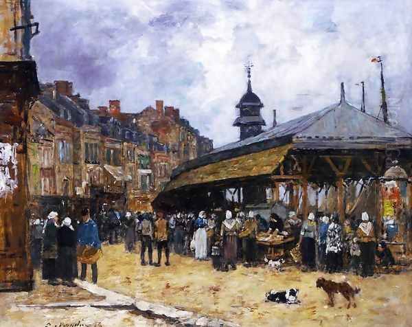 Market at Trouville II - view 1