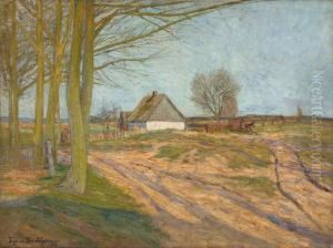 Landschaft Mit Gehoft by Theo Von Brockhusen