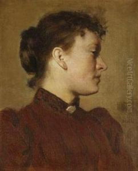 A Girl""""""""s Head In Profile - view 1