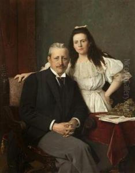 A Portrait Of Count Seilern With His Daughter - view 1