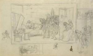 A Study For A Historical Painting by Vaclav Brozik