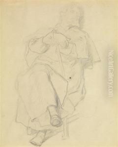 Homme Assis by Vaclav Brozik