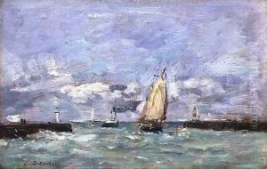 Trouville c.1885-90 by Eugene Boudin