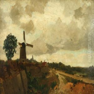 Landscape From Thenetherlands With Mill by Gilbert Von Canal