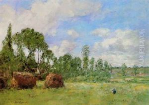 Oiseme at Harvest Time by Eugene Boudin