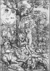 Adam Und Eva Im Paradies. by Lucas The Elder Cranach