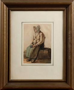 Kvinna I Folkdrakt by Fritz Von Dardel