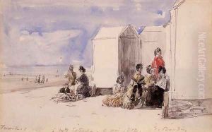 Crinolines on the Beach III by Eugene Boudin