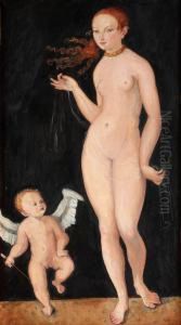 Venus And Putti by Nils Von Dardel