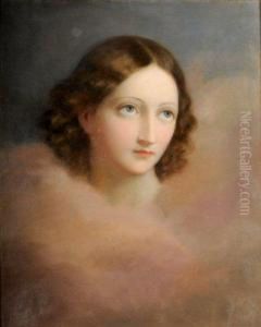 Portrait De Femme by Melchior Paul Von Deschwanden