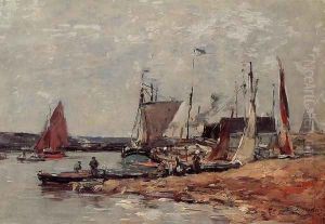Trouville, the Port by Eugene Boudin