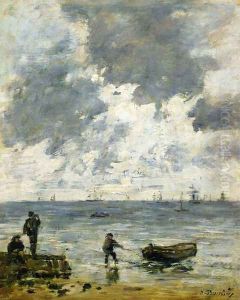 Le Havre, The Sea at Sunset by Eugene Boudin