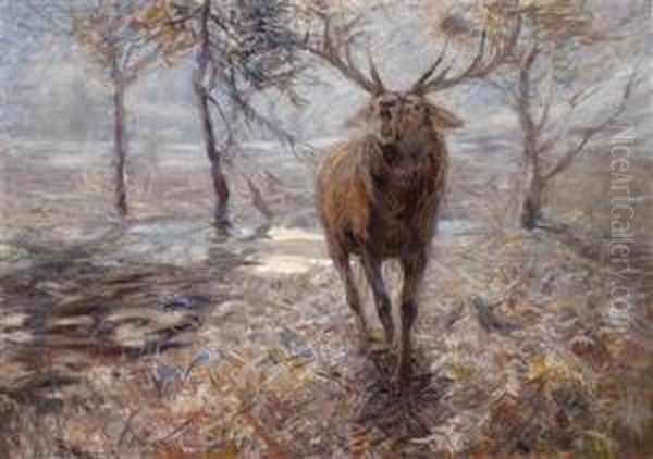 Bbellowing Stag - view 1