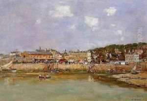 The Port of Trouville, the Market Place and the Ferry