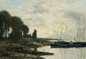 The Shore at Plougastel by Eugene Boudin