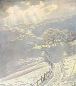Tief Verschneite Berglandschaft Tief Verschneite Berglandschaft